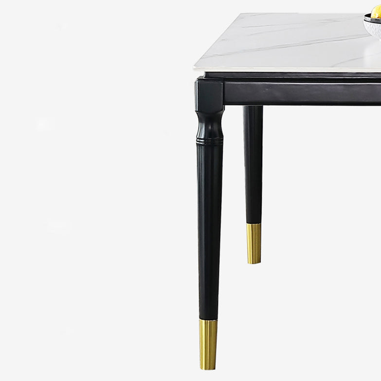 Stone Dining Site Table Industrial Style 4 Legs Dining Table for Kitchen Home