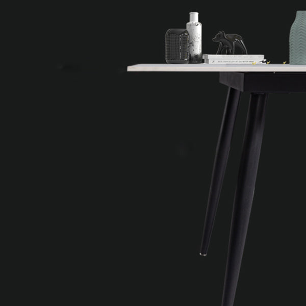 Rechteck zweifarbige Esstisch Sintered Stone Tisch Industrie mit 4 Beinen