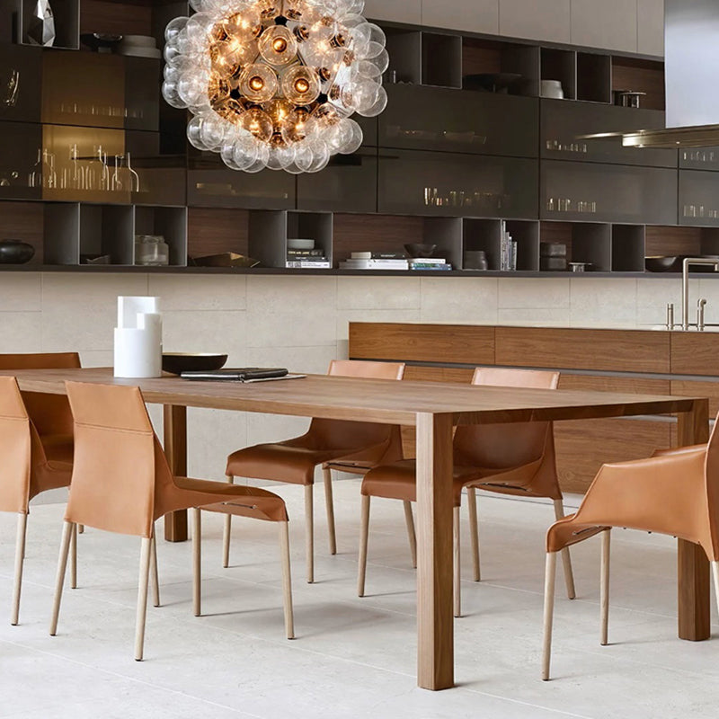 Tavolo da pranzo in legno massello marrone glam tavolo da pranzo standard per cucina