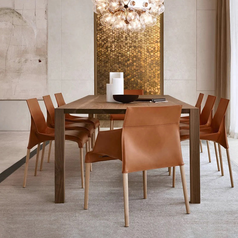 Tavolo da pranzo in legno massello marrone glam tavolo da pranzo standard per cucina