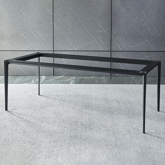 Table à manger à manger blanche en pierre fritrée simple