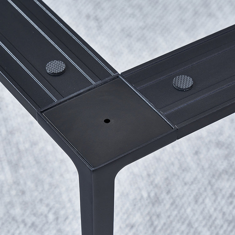 Table à manger à manger blanche en pierre fritrée simple