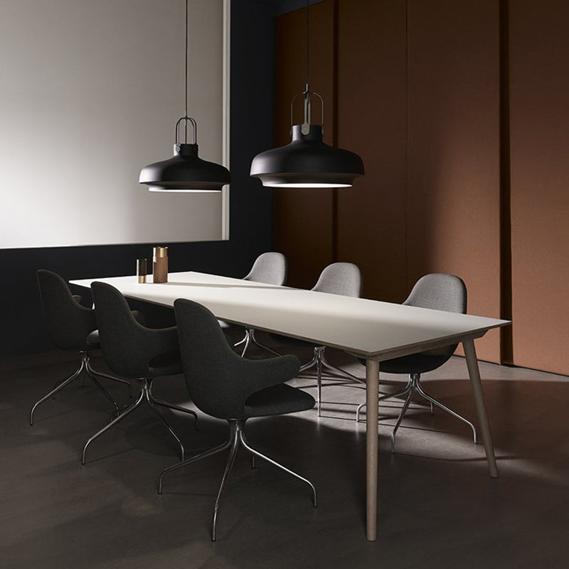 Rectangle Shape Wood Color Dining Table Solid Wood Table Minimalist with 4 Legs