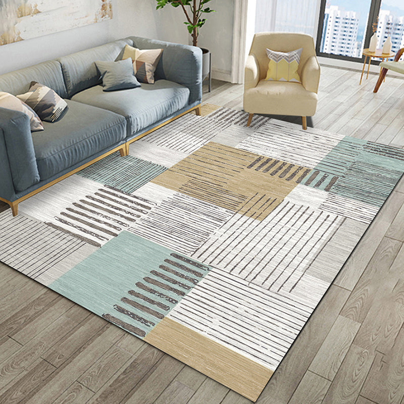 Contemporary Deer Pattern Carpet Polyester Indoor Rug Non-Slip Backing Area Rug for Living Room
