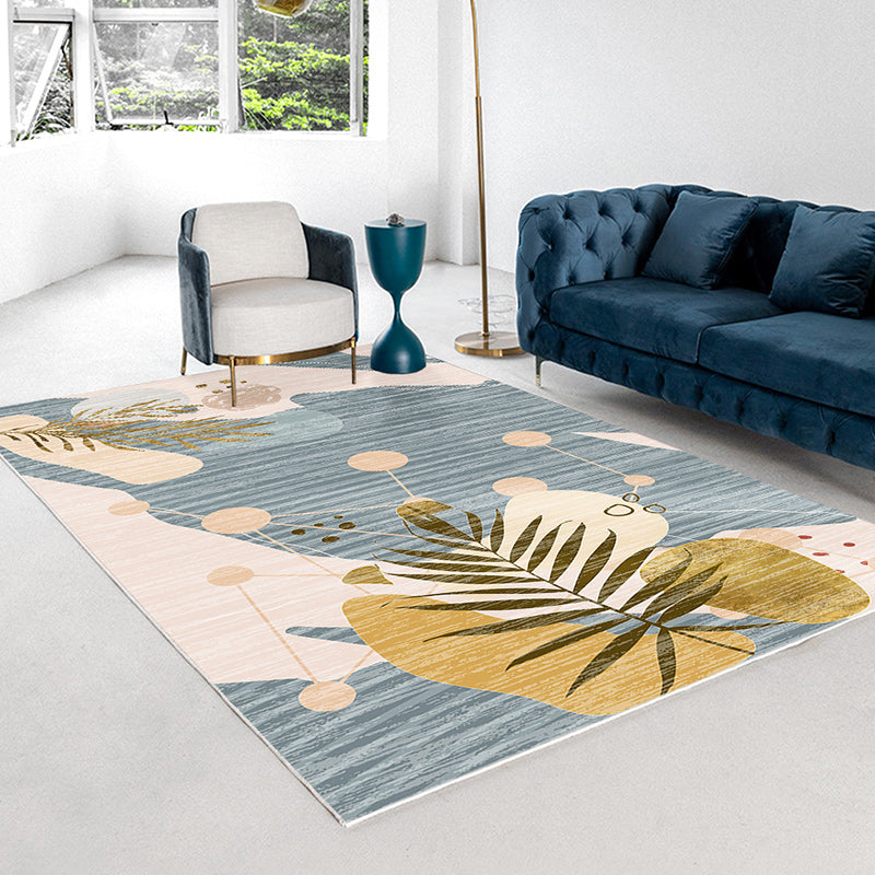 Tapis lavable de tapis en polyester à tapis à moquette orange pour le salon