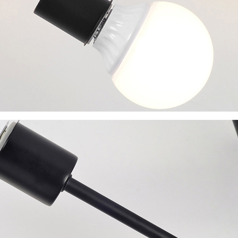 Lámpara de techo con luz múltiple Sputnik, estilo industrial, metal, montaje semi empotrado