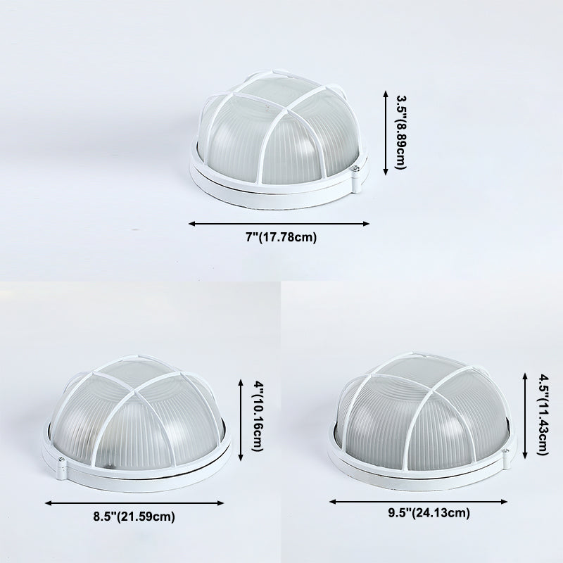 Simplicity Lámpara de techo para balcón, resistente al agua, a prueba de herrumbre, 1 luz de montaje empotrado para exteriores