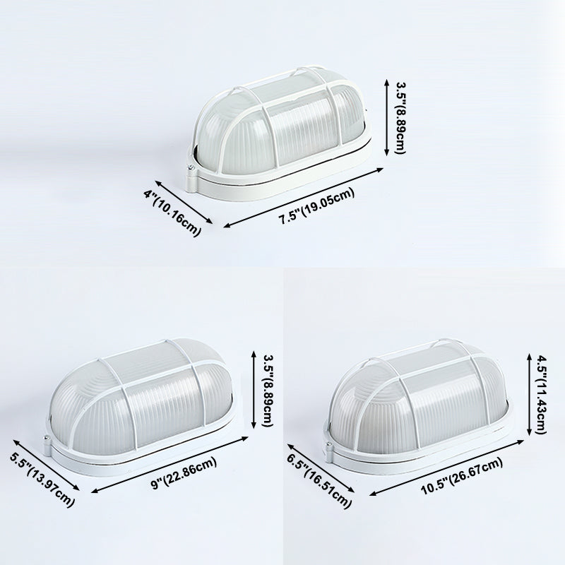 Simplicity Lámpara de techo para balcón, resistente al agua, a prueba de herrumbre, 1 luz de montaje empotrado para exteriores