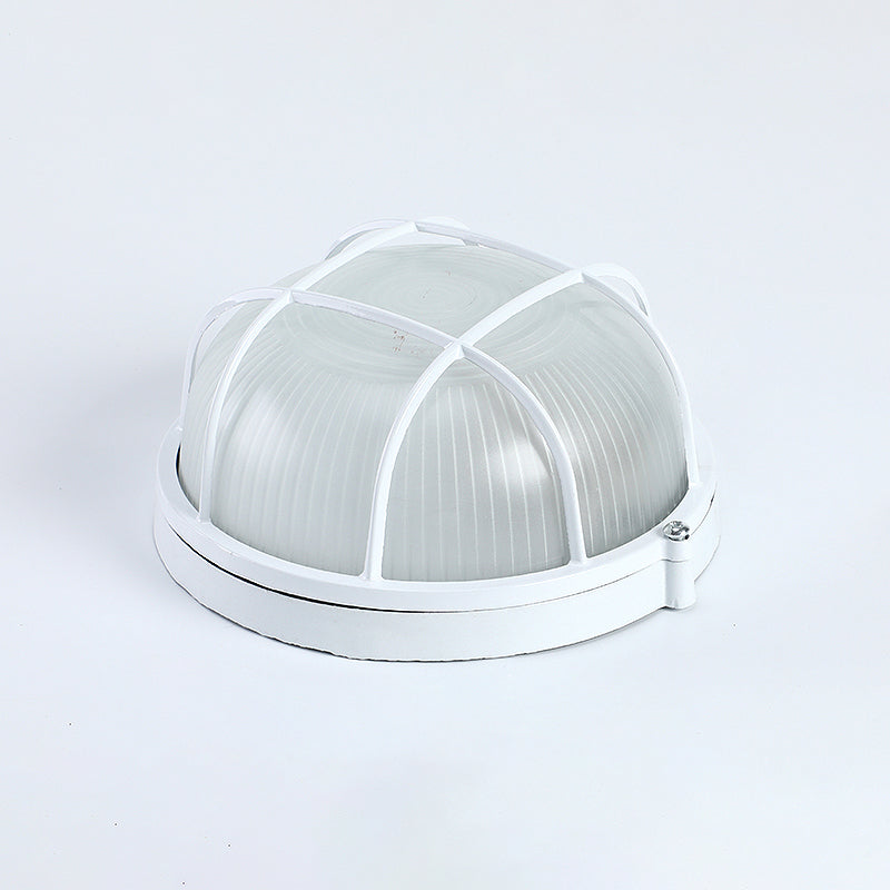 Simplicity Lámpara de techo para balcón, resistente al agua, a prueba de herrumbre, 1 luz de montaje empotrado para exteriores