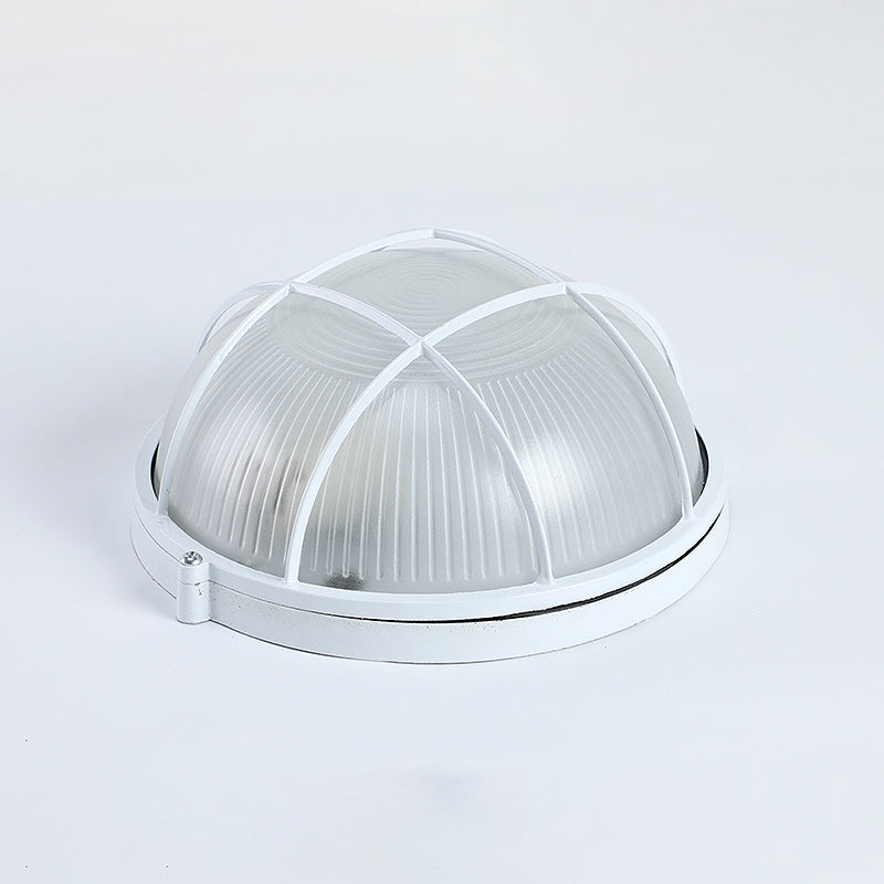 Simplicity Lámpara de techo para balcón, resistente al agua, a prueba de herrumbre, 1 luz de montaje empotrado para exteriores