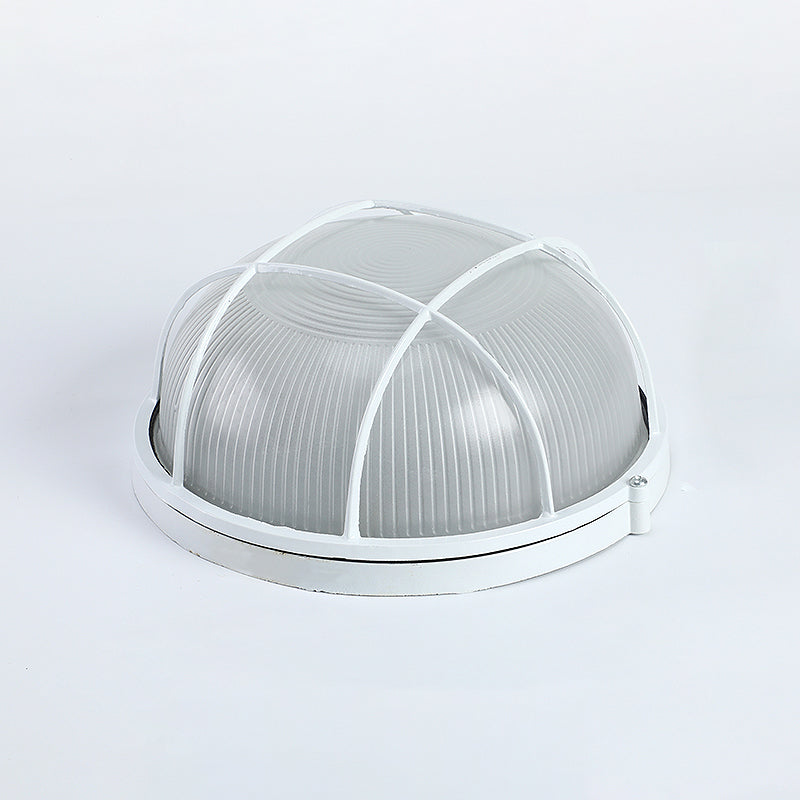 Simplicity Lámpara de techo para balcón, resistente al agua, a prueba de herrumbre, 1 luz de montaje empotrado para exteriores