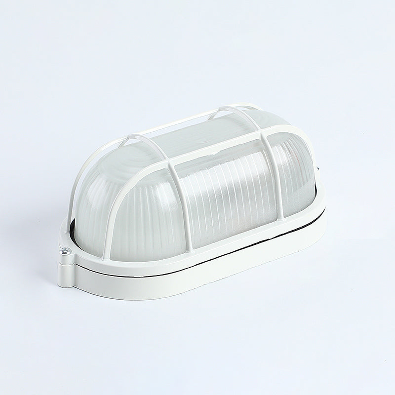 Simplicity Lámpara de techo para balcón, resistente al agua, a prueba de herrumbre, 1 luz de montaje empotrado para exteriores
