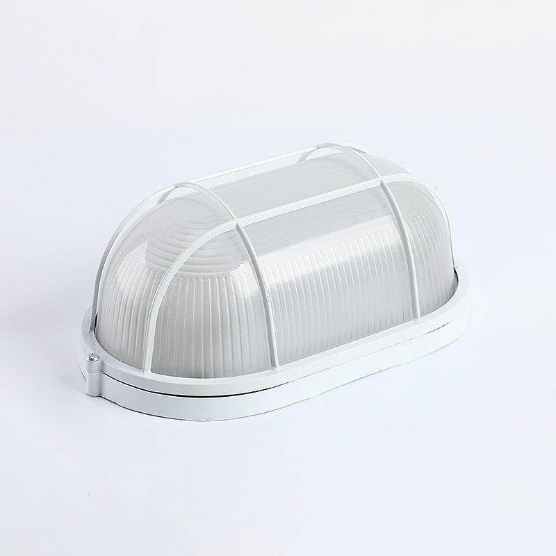 Simplicity Lámpara de techo para balcón, resistente al agua, a prueba de herrumbre, 1 luz de montaje empotrado para exteriores