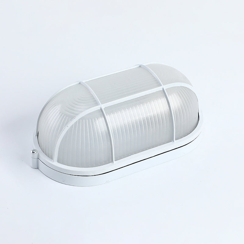 Simplicity Lámpara de techo para balcón, resistente al agua, a prueba de herrumbre, 1 luz de montaje empotrado para exteriores