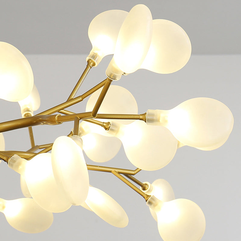 Gold Metal Suspended Lamp Fireflies Style Chandelier Lamp for Living Room