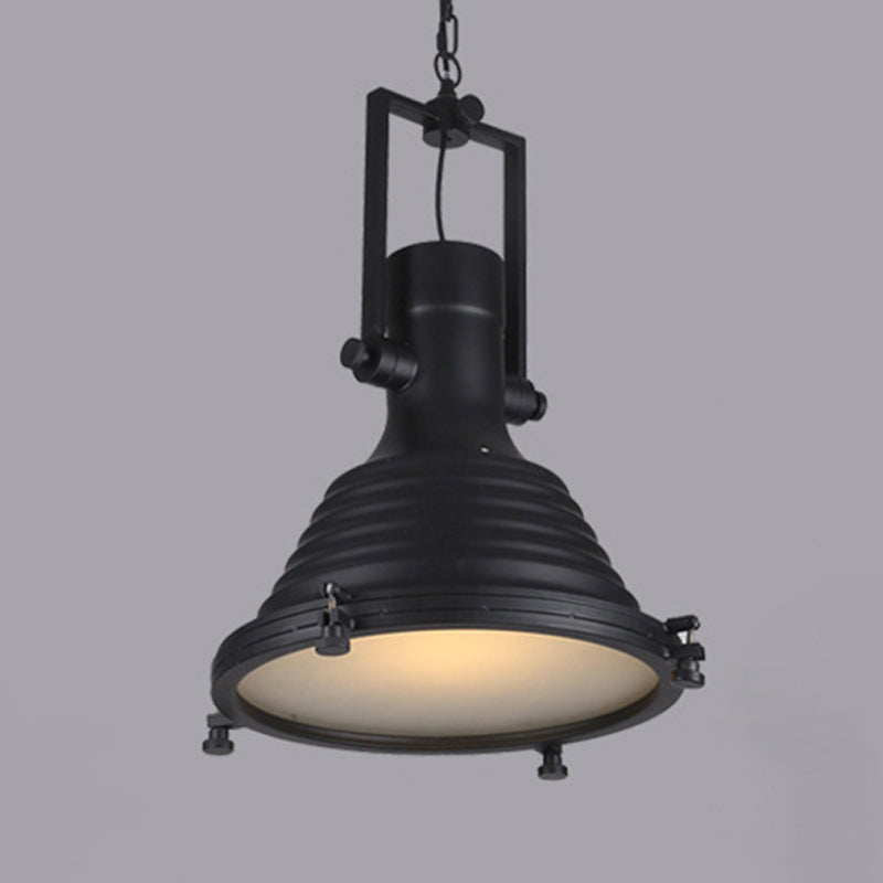 Luce a sospensione in metallo industriale a 1 luci a cupola lampada sospesa per caffetteria