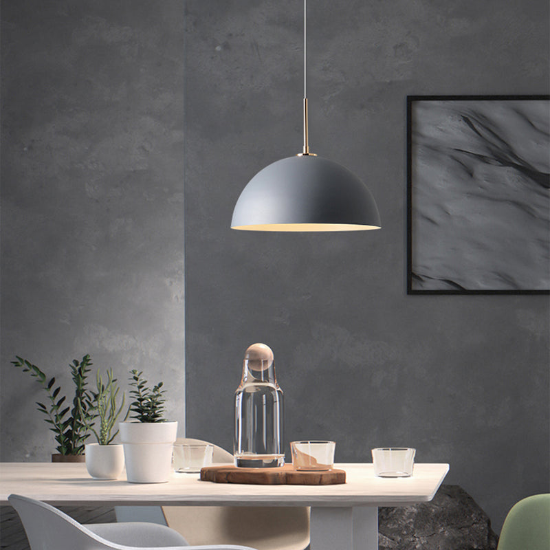 1 Light Metal Pendant Modern Simple Style Ceiling Hanging Light Fixture for Living Room