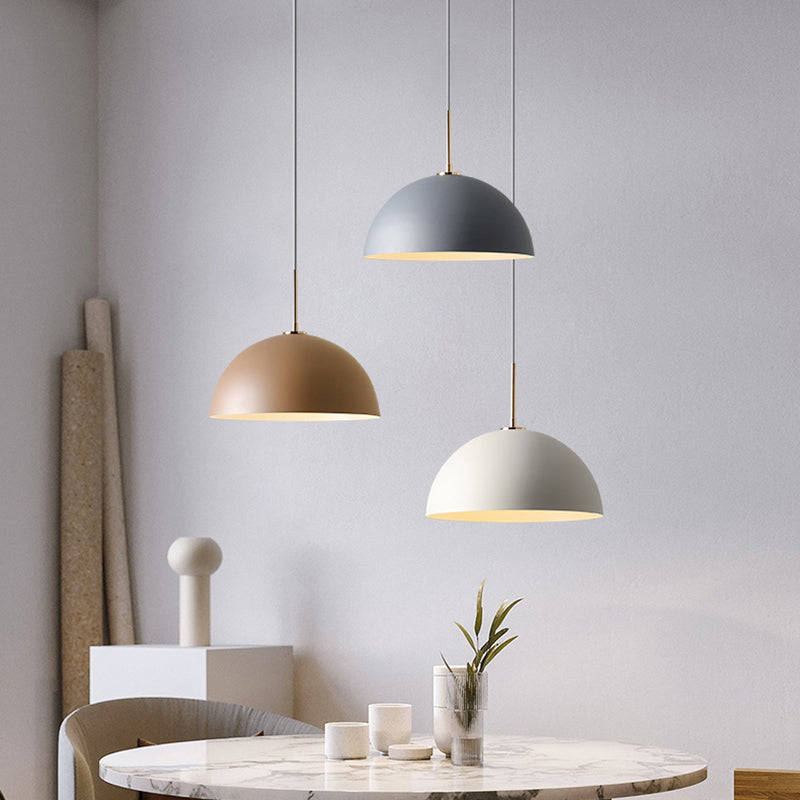 1 Light Metal Pendant Modern Simple Style Ceiling Hanging Light Fixture for Living Room