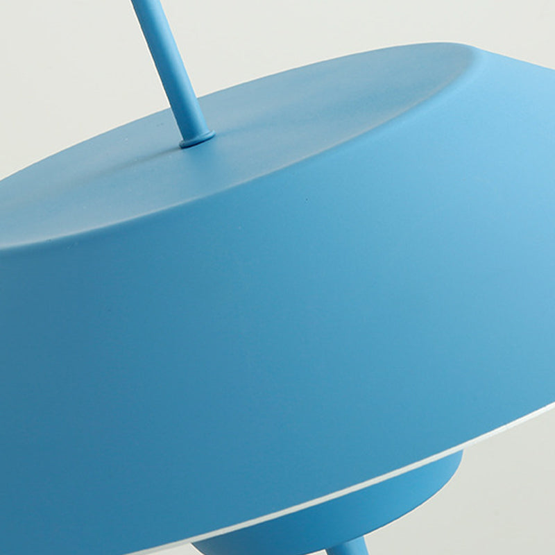 1 Light Iron Macaron Chandelier Pendant lampe Nordic Modern Style Plafond Light pour intérieur