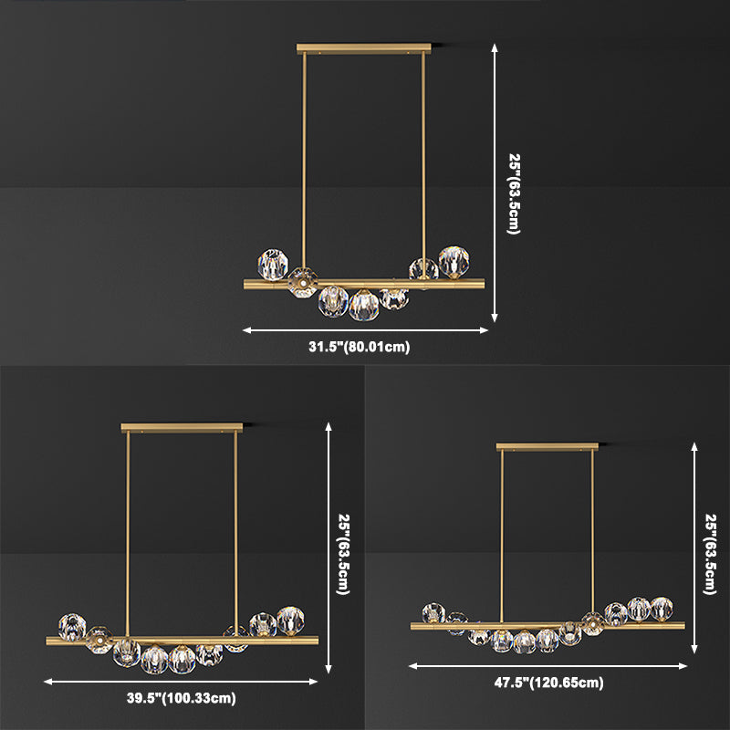 Metall Linear Island Light Contemporary Anhänger Beleuchtung für Kücheninsel