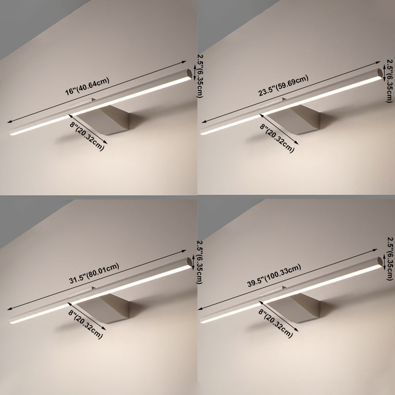 Long Strip Wall Mounted Light Fixture Modern Style LED Vanity Lights for Bathroom