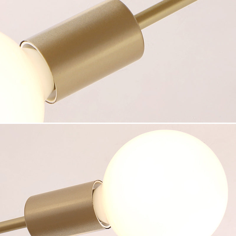 Multi Light Semi Flush Light Industrial Sputnik Metal Ceiling Lamp for Bedroom