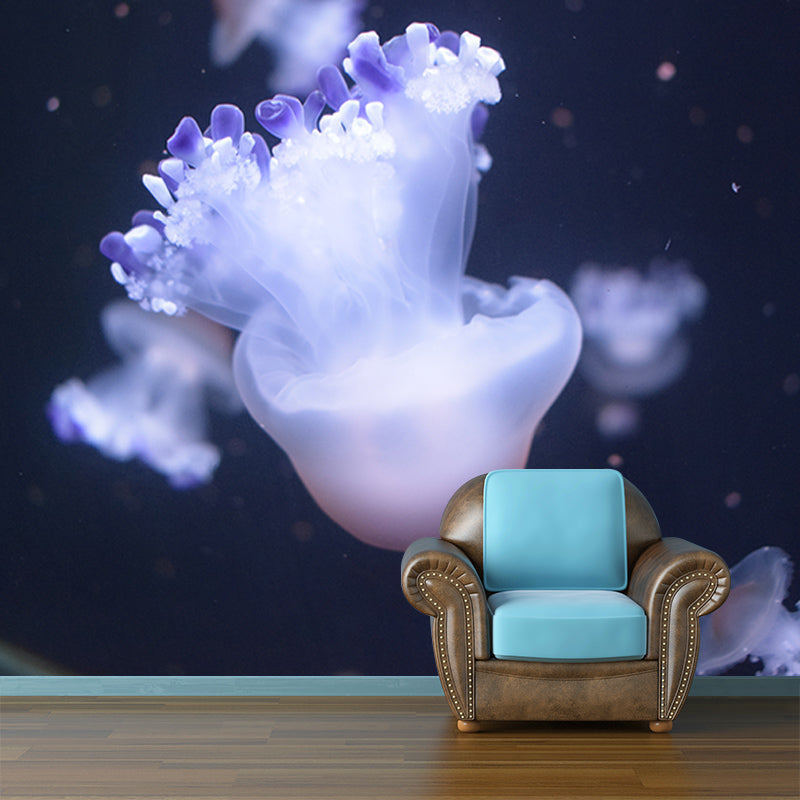 Underwater Life Photo Mural Personalized Minimalist Wall Covering for Living Room