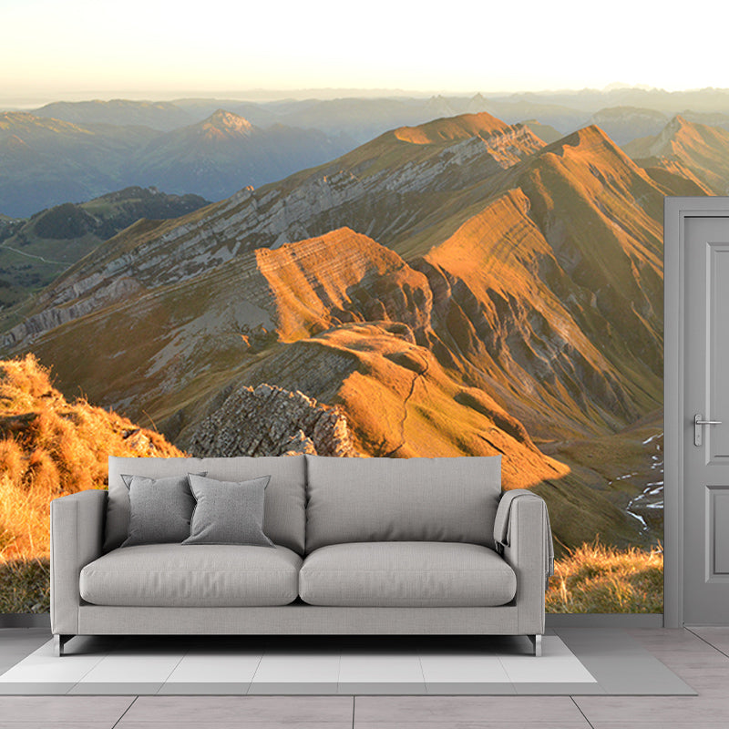 Mountain Scenery Full Size Wall Covering for Living Room, Customized Size Available