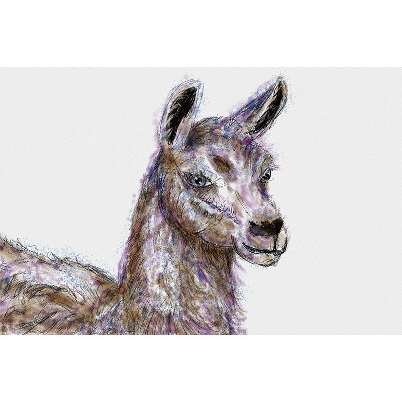 Animal Illustration Mural Wall Covering Eco-friendly Wallpaper for Bedroom