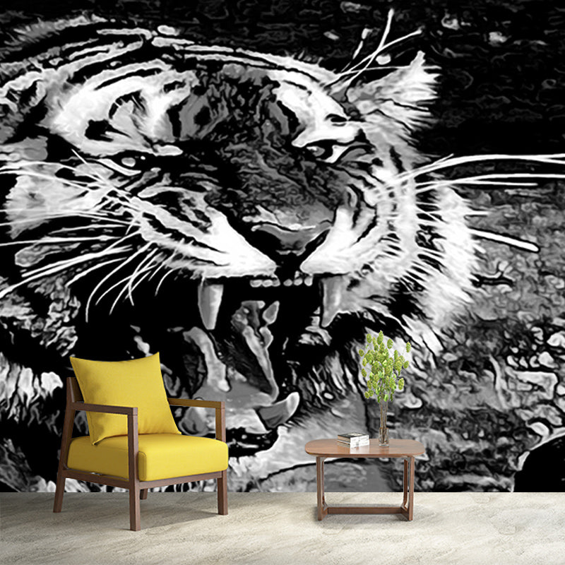 Animal Illustration Mural Wall Covering Eco-friendly Wallpaper for Bedroom
