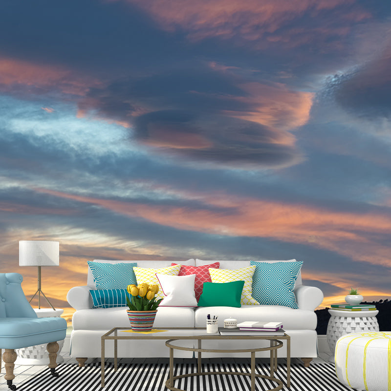 Minimalism Style Home Decor Sky Mural Customized Wall Covering for Living Room