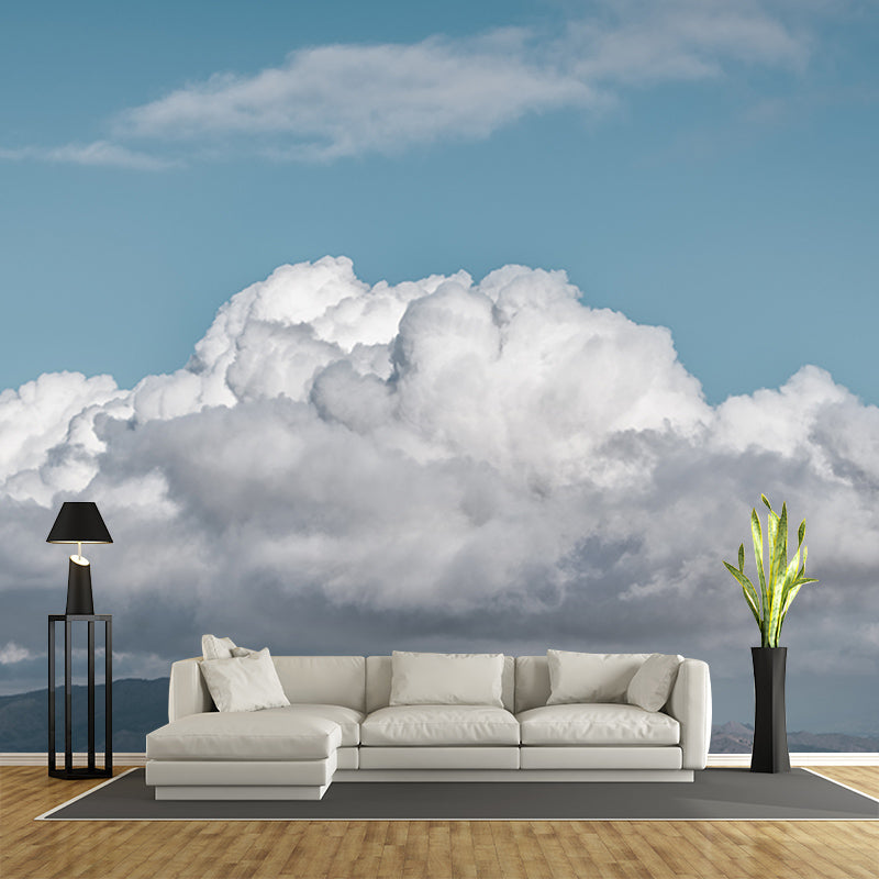 Modern Home Decor Water Resistant Mural Wallpaper Light Color Wall Art for Living Room