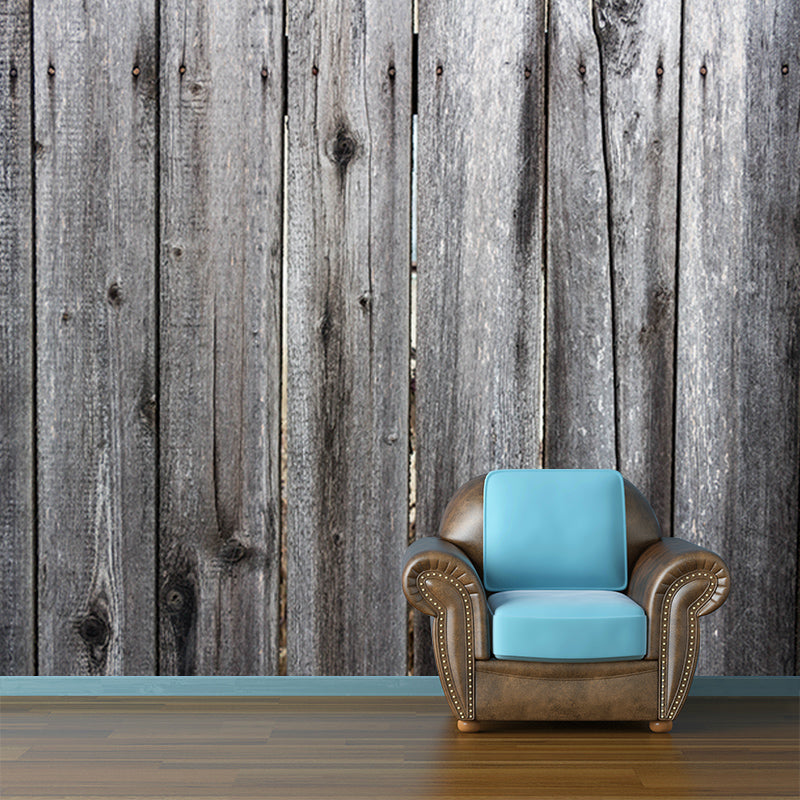 Industrial Style Wood Grain Mural Wallpaper Mildew Resistant Wall Decor for Living Room