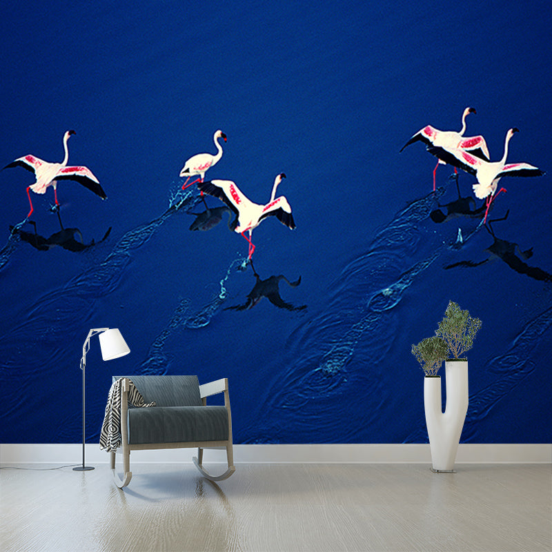 Flamingo Customized Wall Mural Contemporary Photography for Living Room