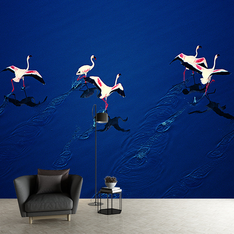 Flamingo Customized Wall Mural Contemporary Photography for Living Room