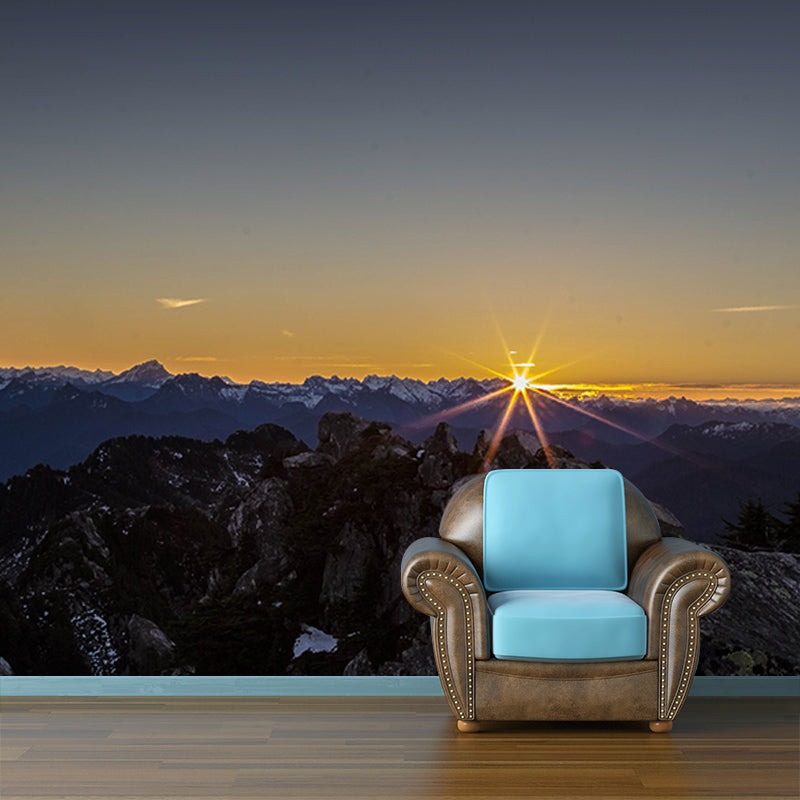 High Mountain Mural Wallpaper for Home Decoration Simple Wall Art, Made to Measure