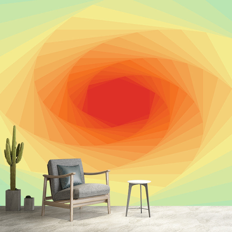 Hexagon Geometry Wall Murals Modern Style Moisture Resistant Wall Covering