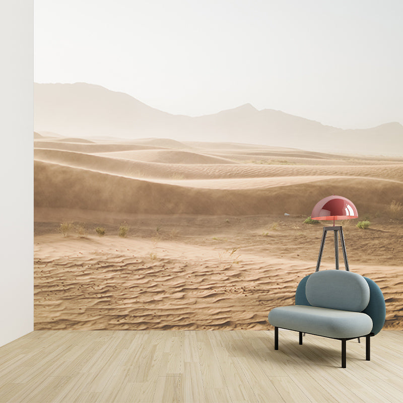 Dry Desert View Wall Mural Wallpaper Mildew Resistant Sitting Room Wall Decor