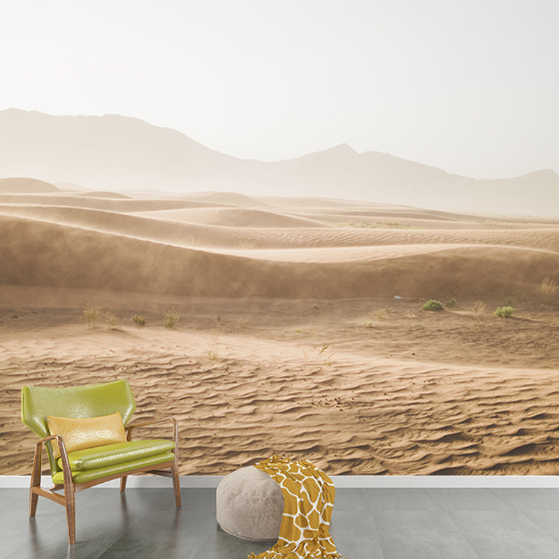 Dry Desert View Wall Mural Wallpaper Mildew Resistant Sitting Room Wall Decor