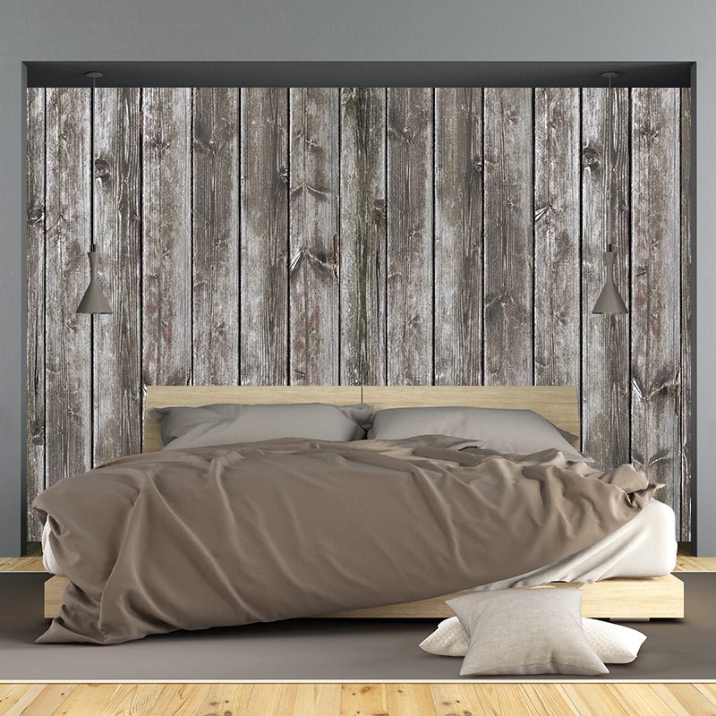 Simple Wood Grain Wall Mural for Sitting Room Removable Wall Decals, Personalized Size