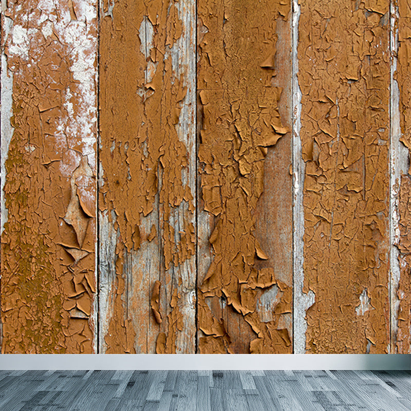 Old Wood Grain Wallpaper Mural Custom-Made Wall Covering for Sitting Room