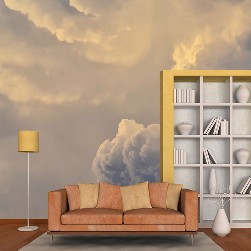 Heavy Cloud Cover Wall Mural Wallpaper Moisture Resistant Modern Bedroom Home Decor