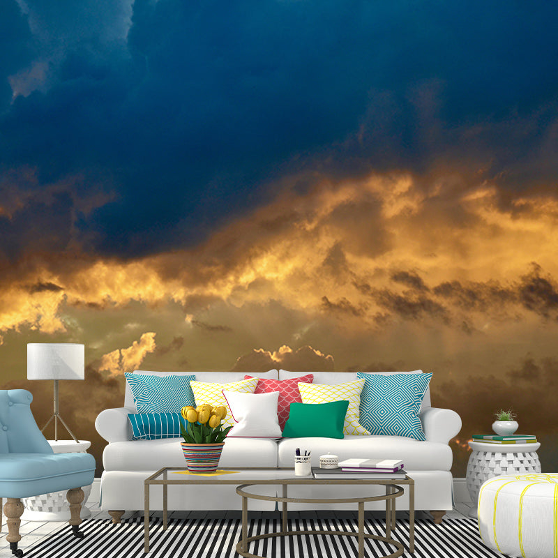 Heavy Cloud Cover Wall Mural Wallpaper Moisture Resistant Modern Bedroom Home Decor