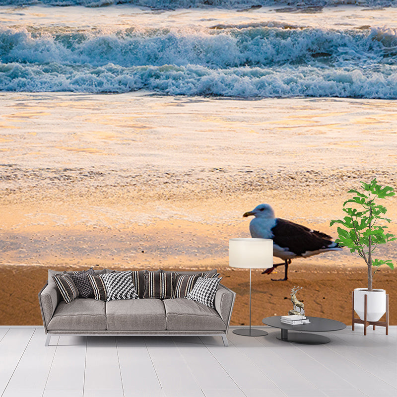 Blue Ocean Wall Mural Wallpaper Moisture Resistant Modern Bedroom Home Decor