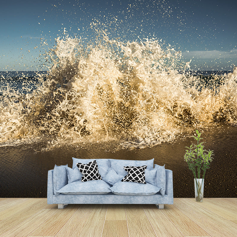 Tropical Sea Customized Mural Stain Resistant Eco-friendly Wall Art for Bathroom