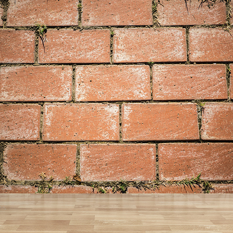Retro Style Brick Mural Wallpaper for Sitting Room Decoration Moisture Resistant