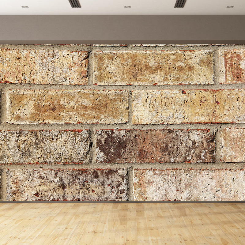 Retro Style Brick Mural Wallpaper for Sitting Room Decoration Moisture Resistant