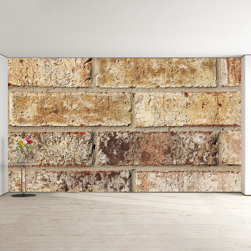 Retro Style Brick Mural Wallpaper for Sitting Room Decoration Moisture Resistant
