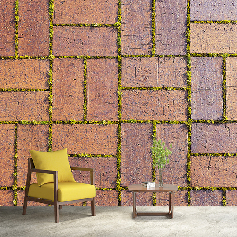 Industrial Style Brick Wall Mural for Dining Room, Personalized Size Available