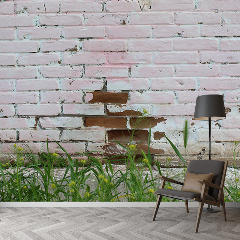 Industrial Style Brick Wall Mural for Dining Room, Personalized Size Available